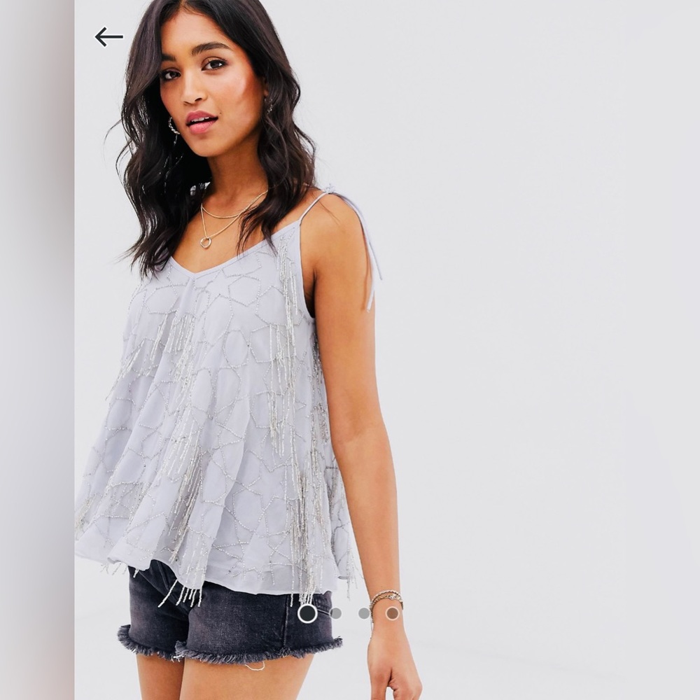 Asos Design Bead Embellished Cami